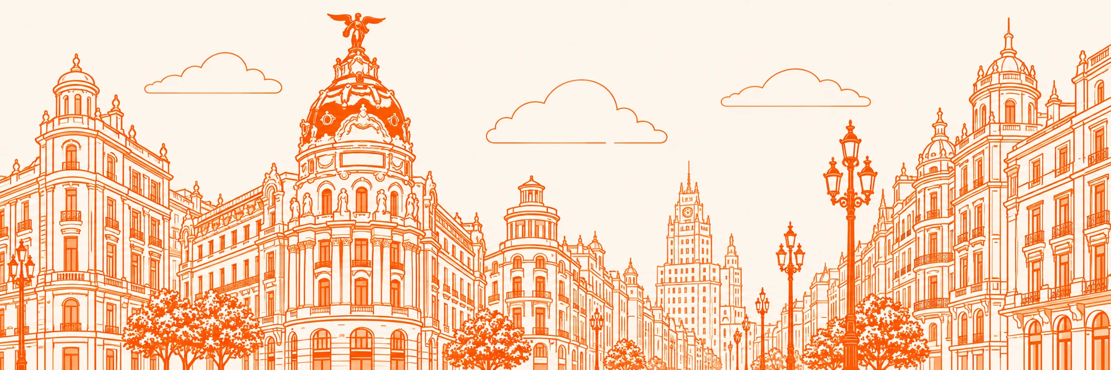 Gran Vía madrileña en líneas naranjas-2
